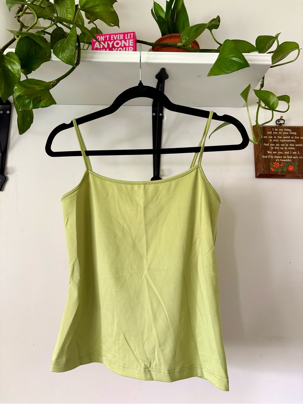 Dynamite Lime Green Spaghetti Strap Tank